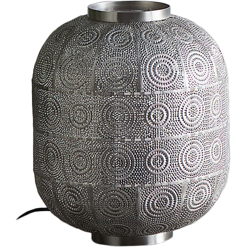 Kliving Enva Satin Nickel Moroccan Style Table Lamp Image 1