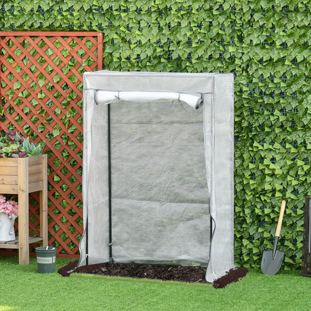 Outsunny White 2 x 3ft Mini Greenhouse Image 2