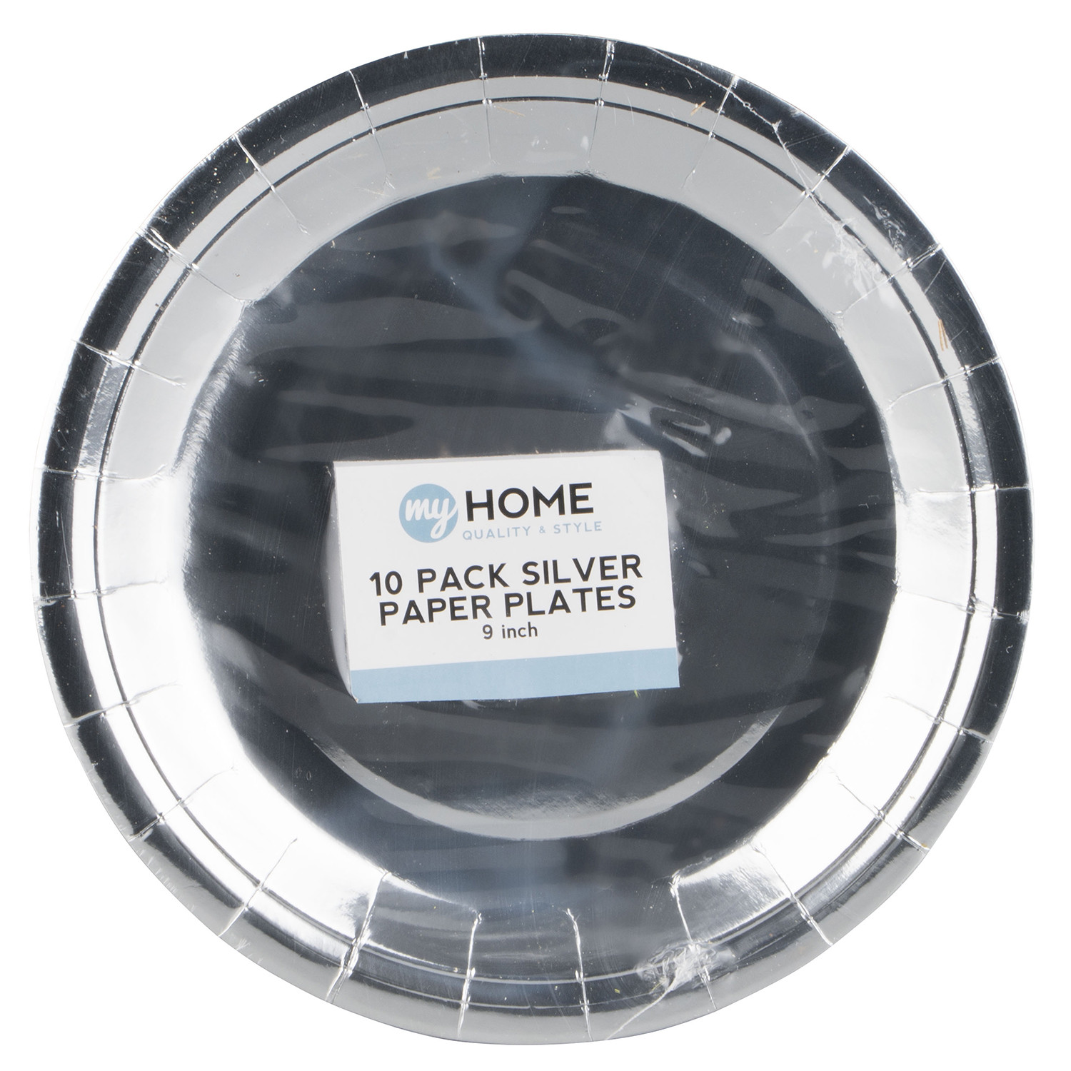 My Home Silver Paper Plates 10 Pack Image 2