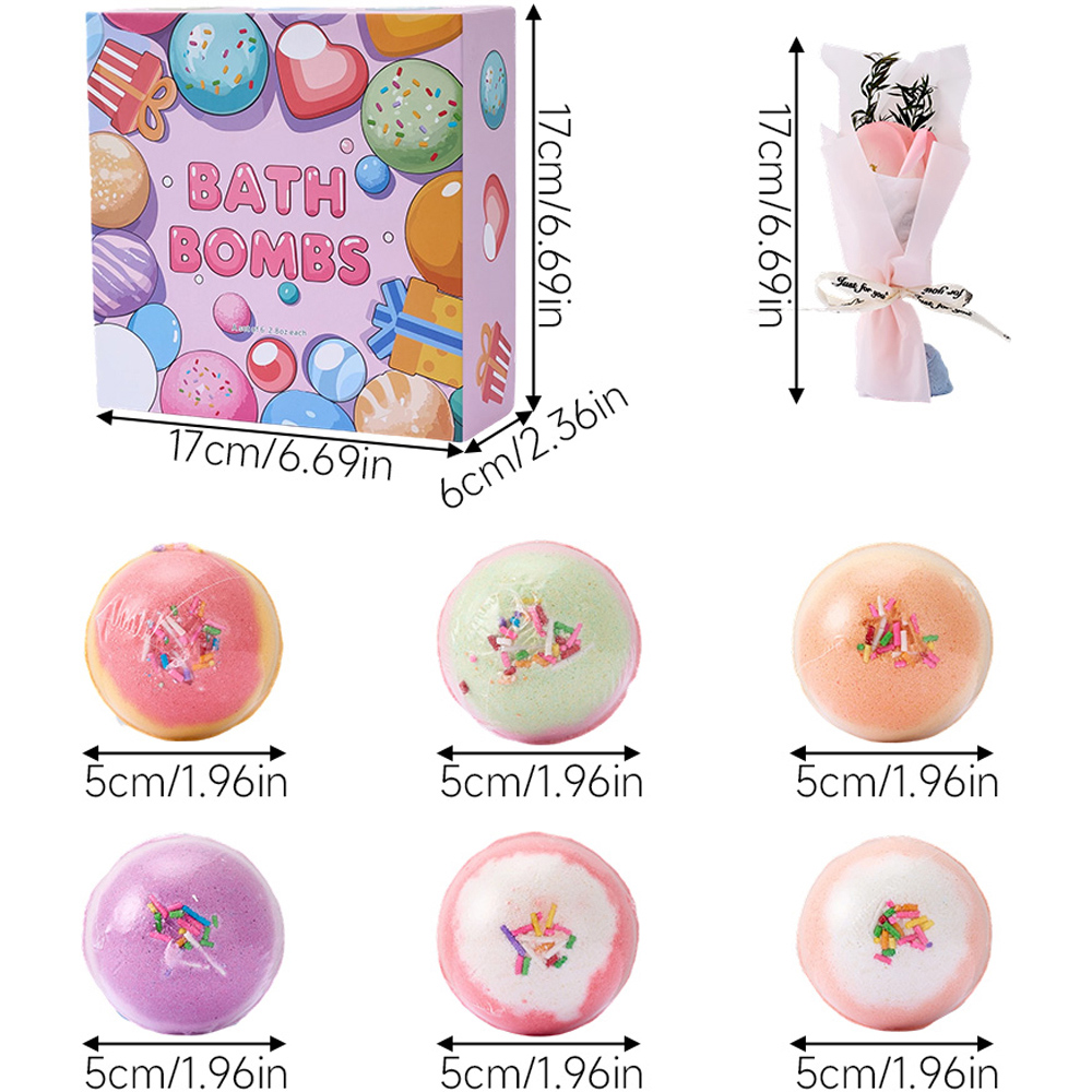 Living and Home 6 Piece Multicolour Bath Bomb Spa Gift Set Image 5