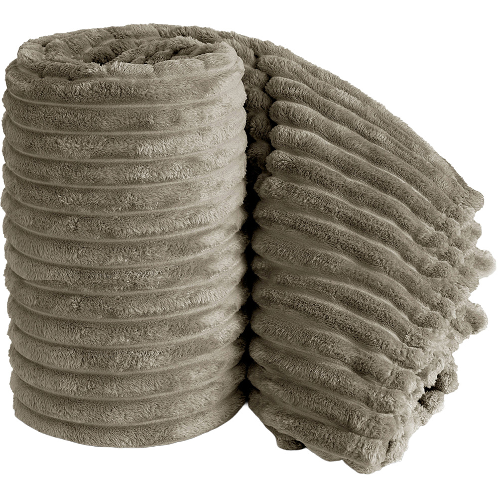 Velosso Bellissima Beige Plush Throw 150 x 200cm Image 1