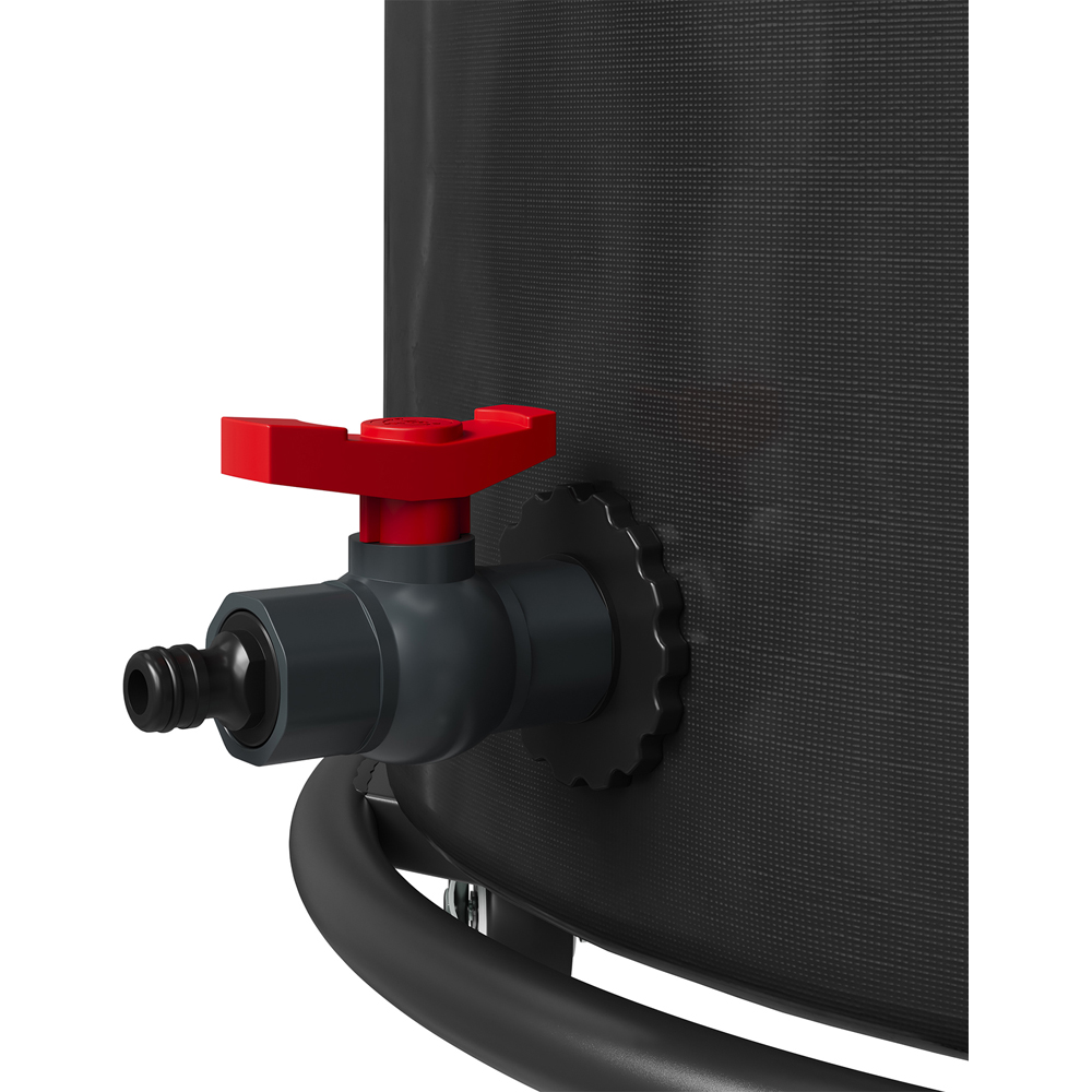 Living and Home 114L Mesh Filter Rain Water Barrel with Wheels and Side Tap Image 5