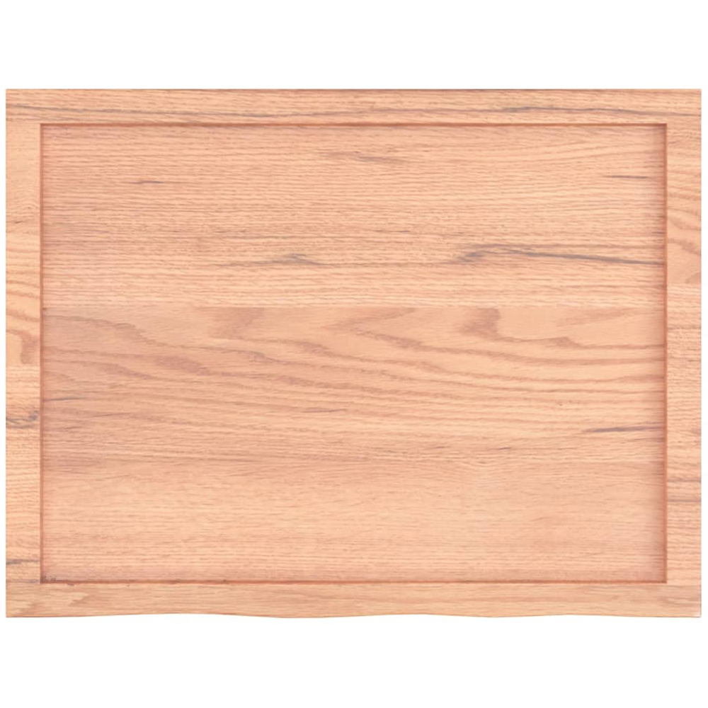 vidaXL 80 x 60 x 6cm Light Brown Treated Solid Wood Oak Wall Shelf Image 4