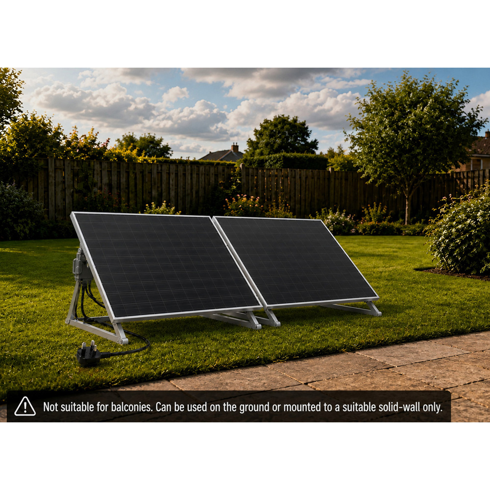 UKSOL Plug-In Solar Pro Max 2 Panel Hybrid Mount Kit 1260W Image 2