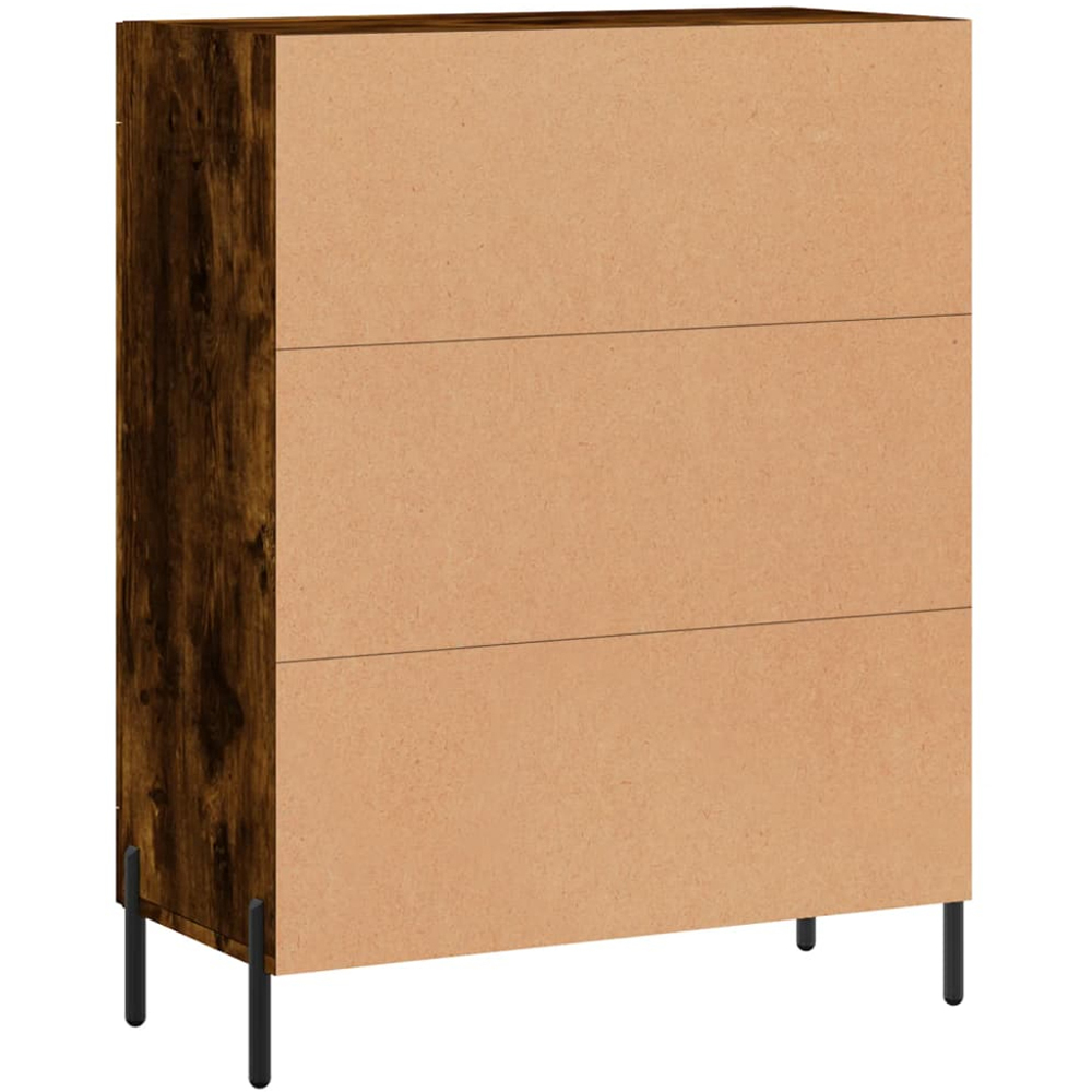 vidaXL 2 Glass Door Smoked Oak Sideboard Image 8