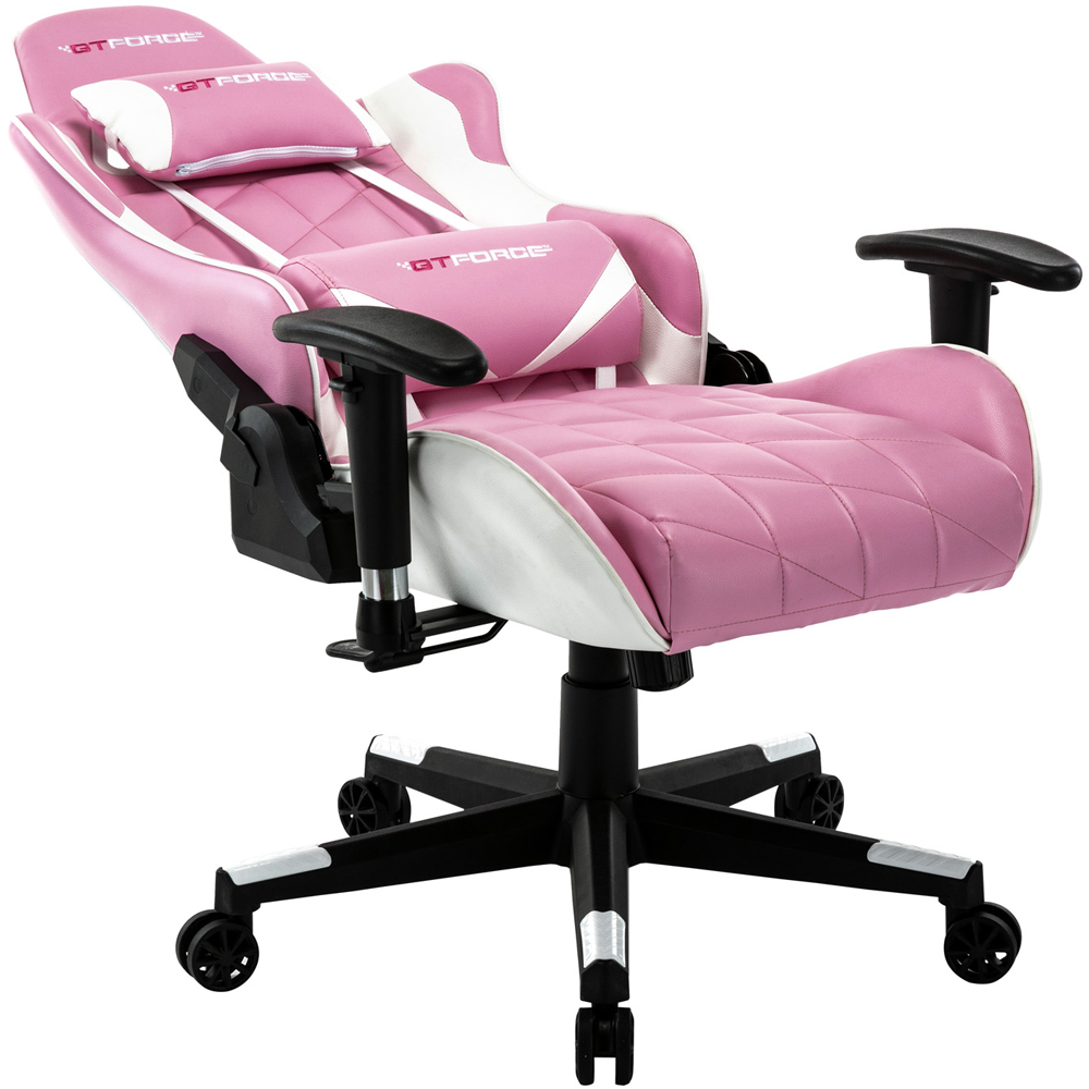 Furniture Online Pro Gt Pink Faux Leather Reclining Gaming Chair Image 5