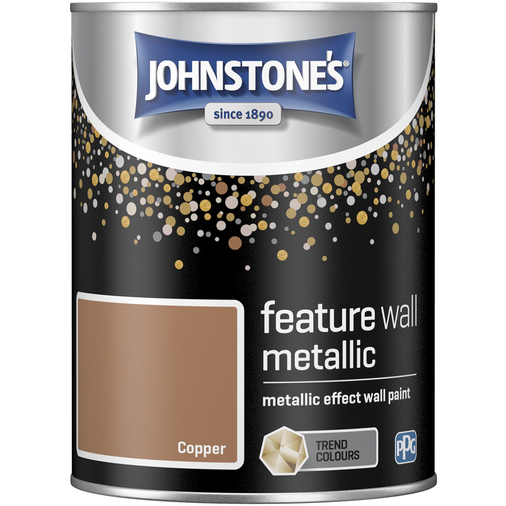 Johnstone's Feature Wall Copper Metallic Paint 1.25L Image 2