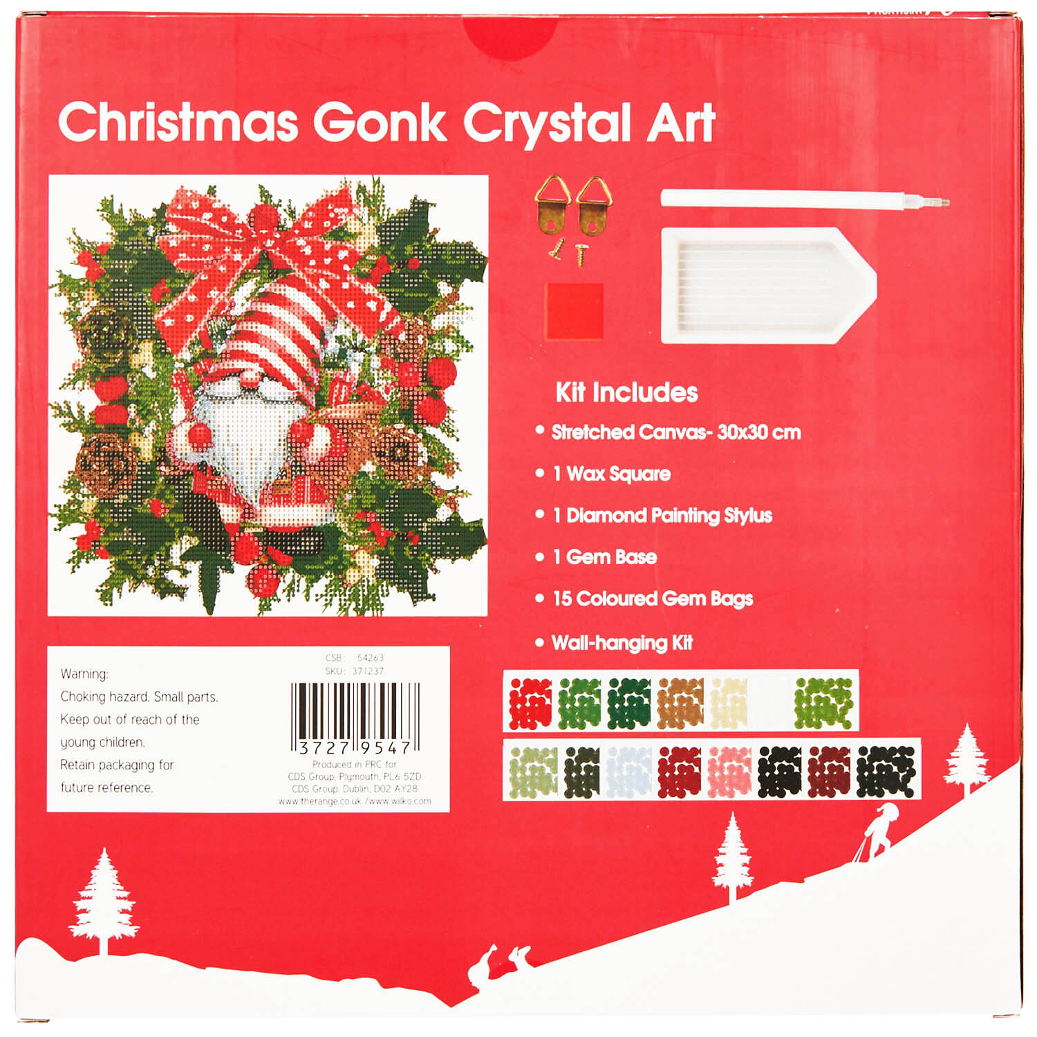 Christmas Gonk Crystal Art Kit - Multicolour Image 2