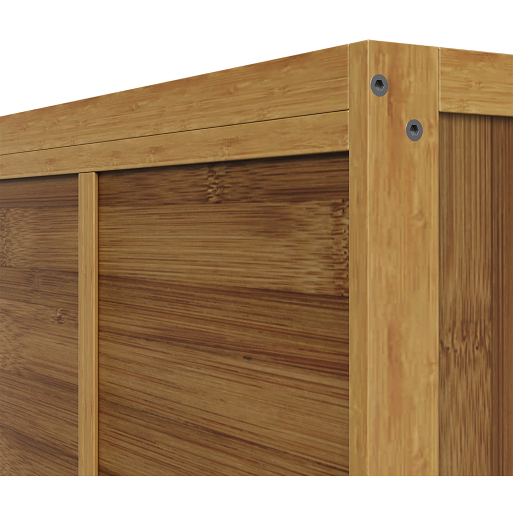 Living and Home 3 Drawer Tawny Acrylic Panel Bedside Table Image 6