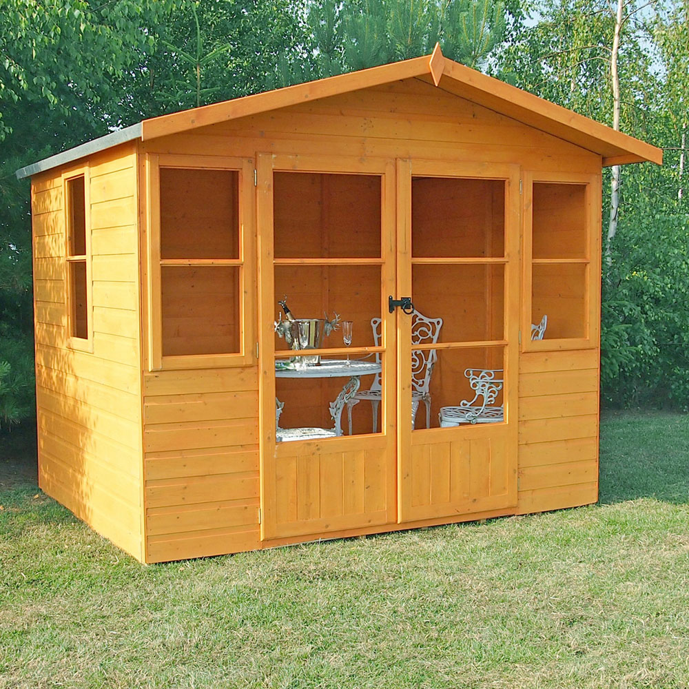 Shire Milton 8 x 8ft Double Door Shiplap Apex Summerhouse Image 2