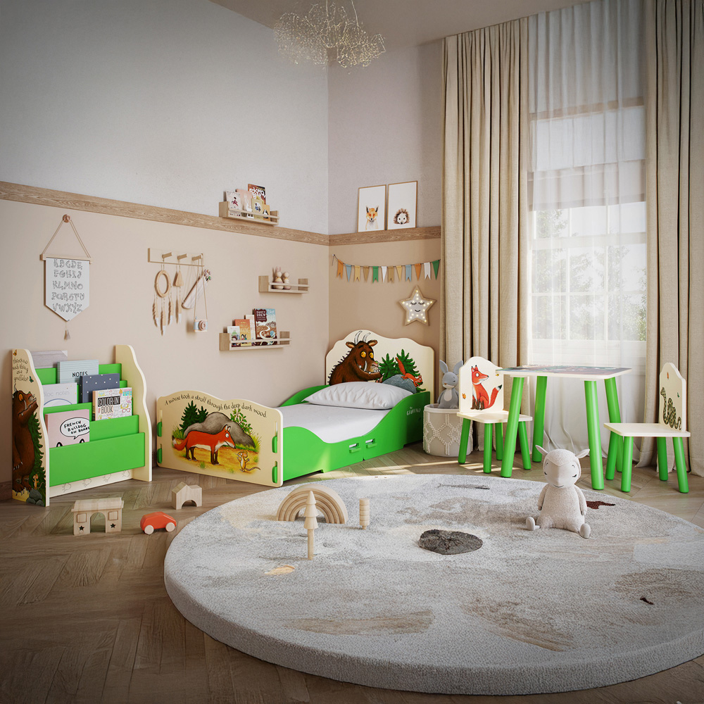 Kidsaw Gruffalo 2 Seater Green and Cream Table and Chairs Image 4