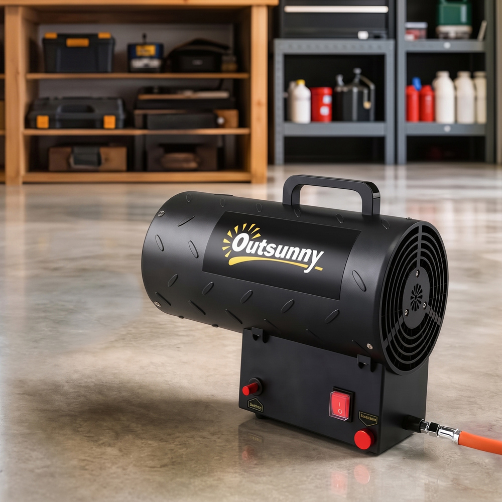 Outsunny Black Portable Industrial Propane Space Heater 51000BTU 15000W Image 2