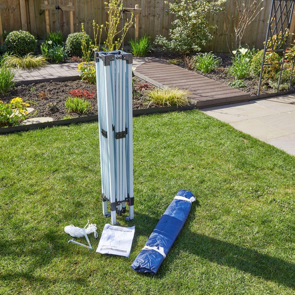 Home Source 3 x 3m Blue Easy Up Garden Outdoor Gazebo with Bag Image 6