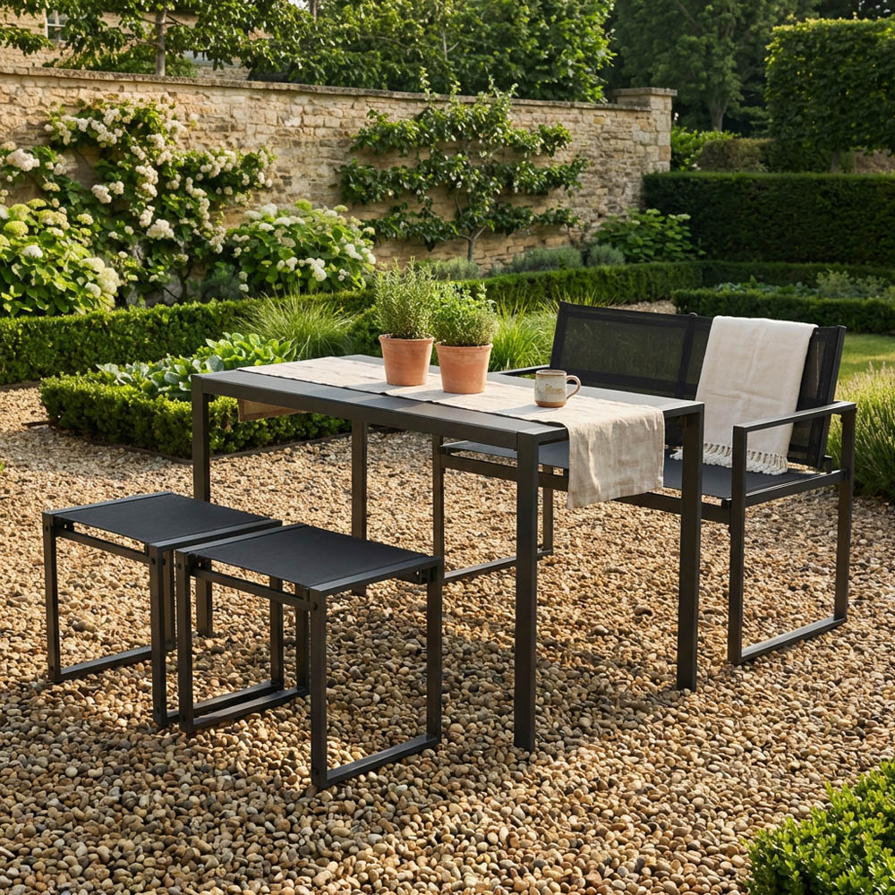 Marley Dining Set Black Image 5