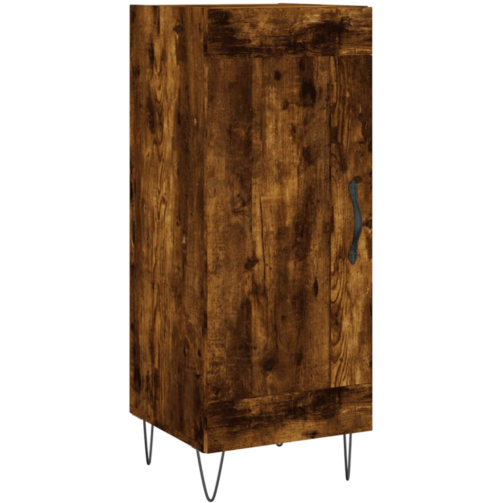 vidaXL Single Door Smoked Oak Sideboard Image 2