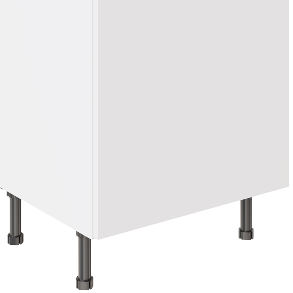 Kitchen Kit Value Slab Matt White Drawerline Base Cabinet 600mm Image 3