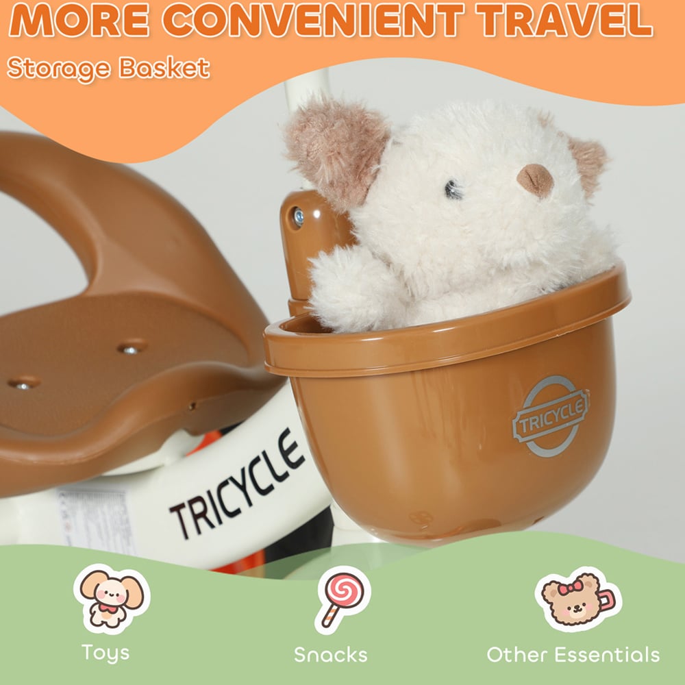 Tommy Toys Kids Orange Tricycle with Front Basket Image 6