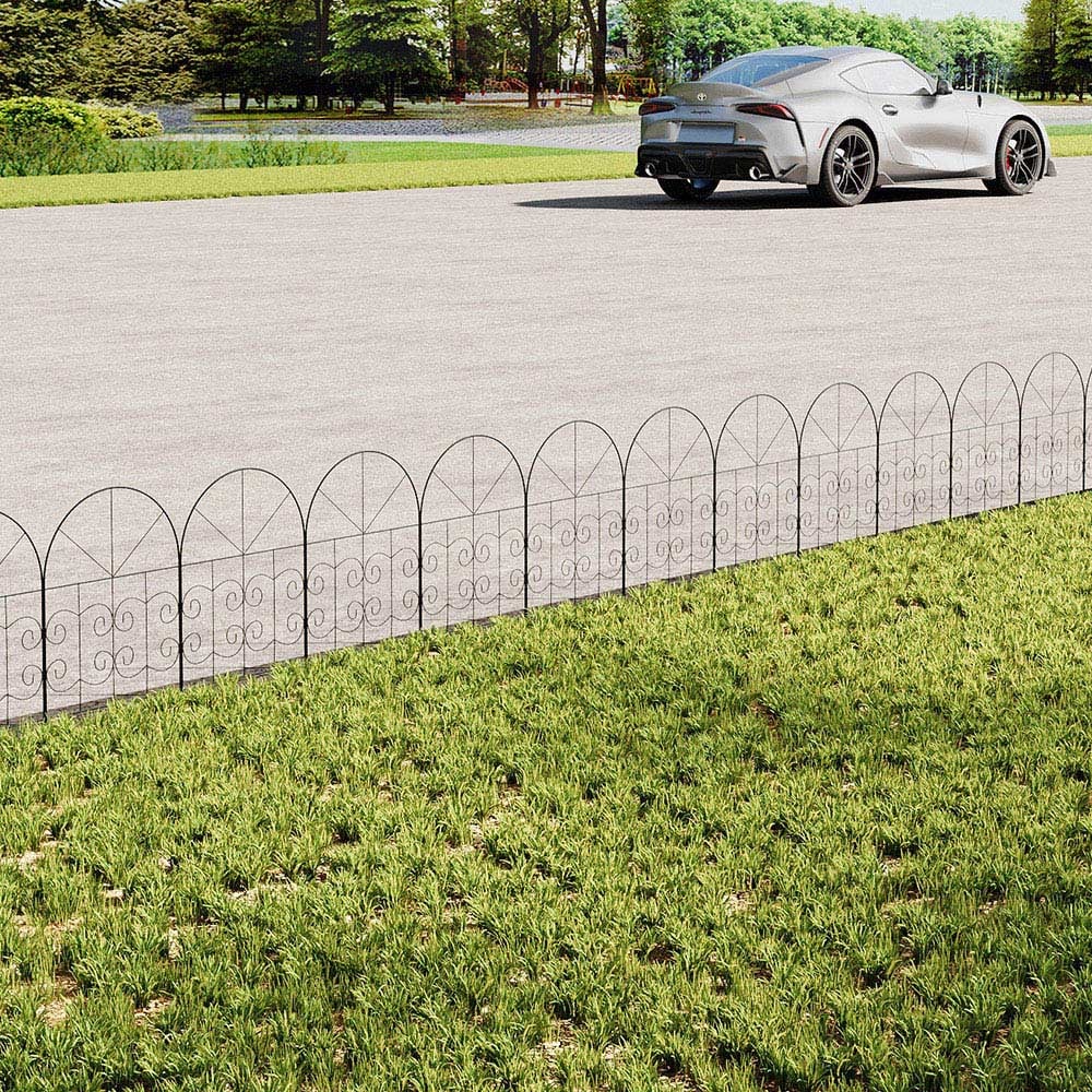 Living and Home Arched 32 x 42cm 25 Pack Metal Border Fence Decoration Set Image 7