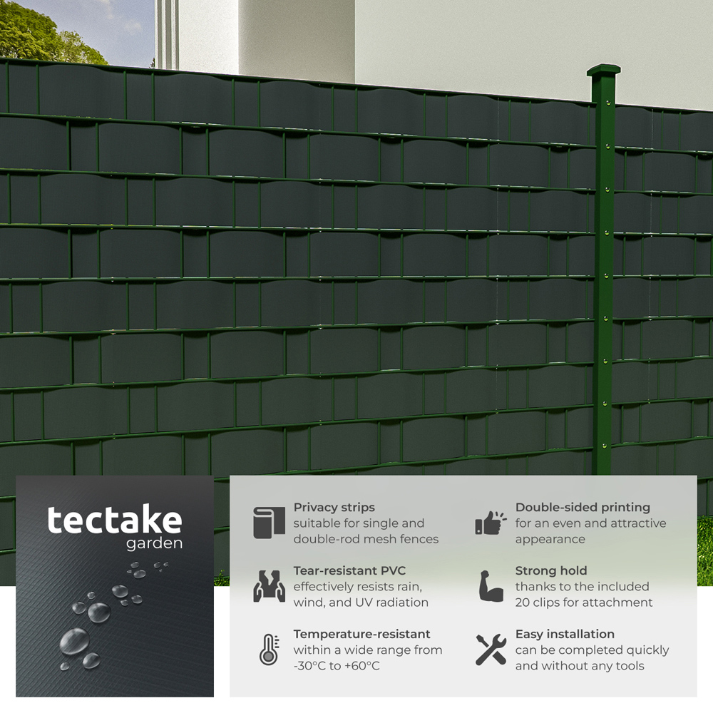 tectake Anthracite Privacy Film Double-Sided Print 7000cm Image 6