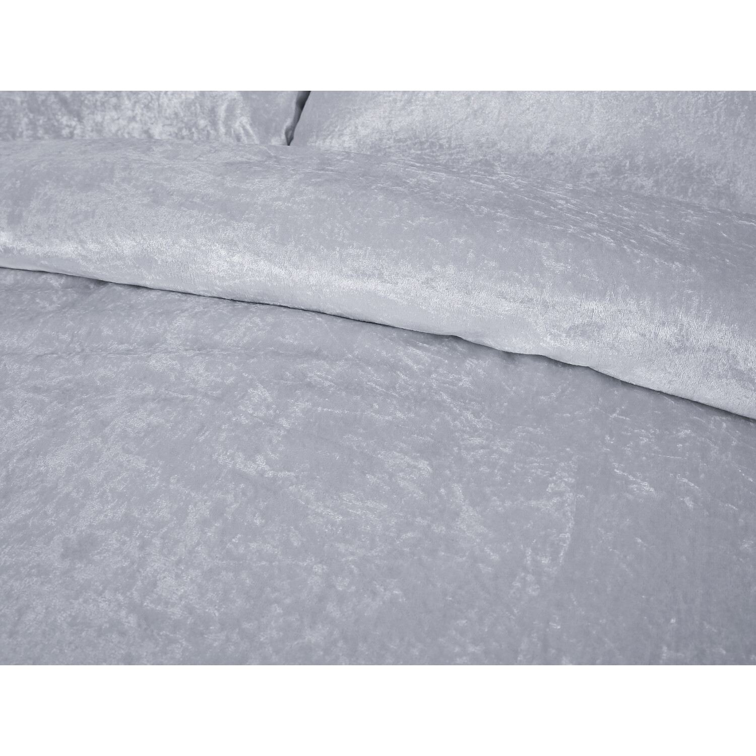 Crushed Velvet Duvet Cover and Pillowcase Set - Superking Image 3