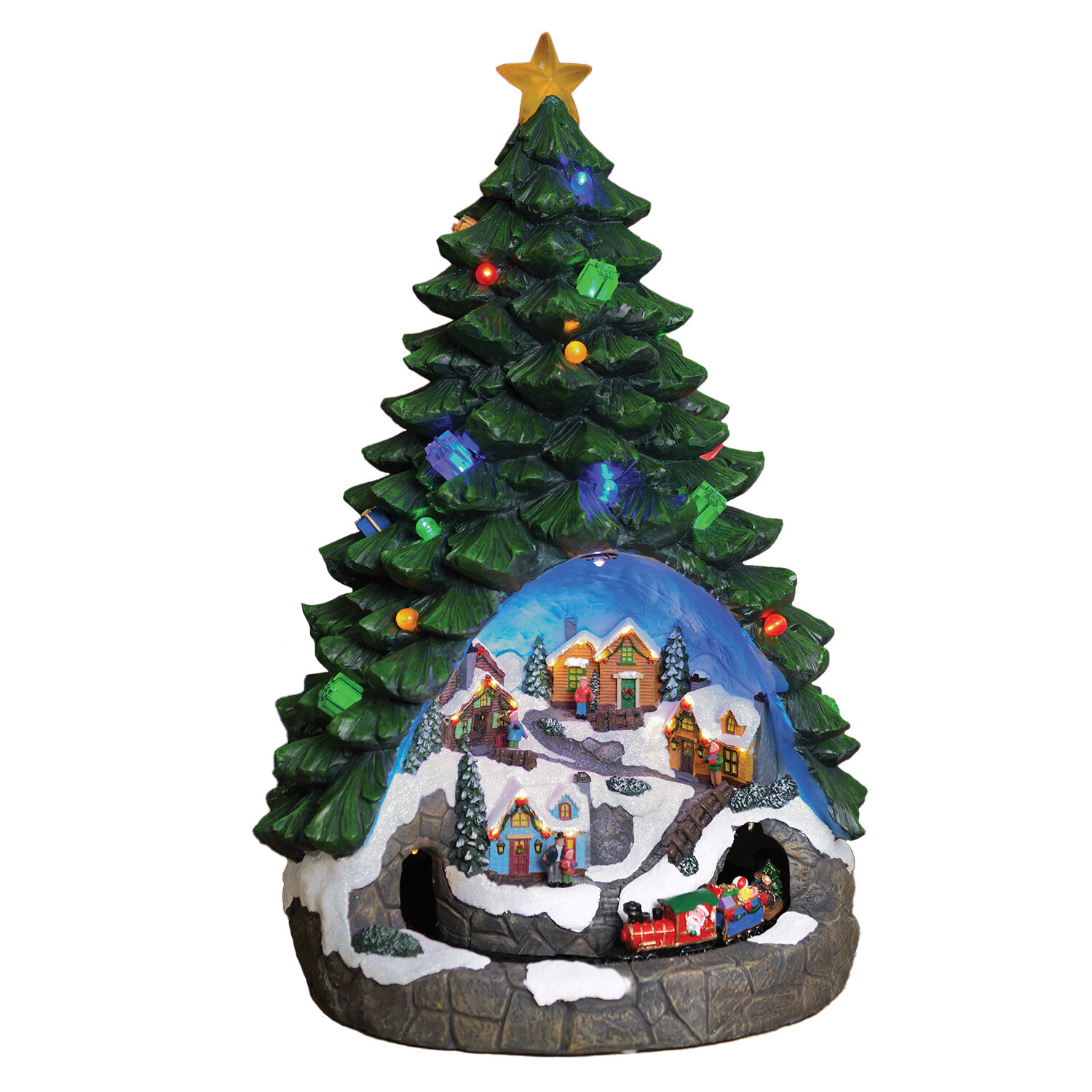 LED Large Christmas Tree Town - Green Image 1