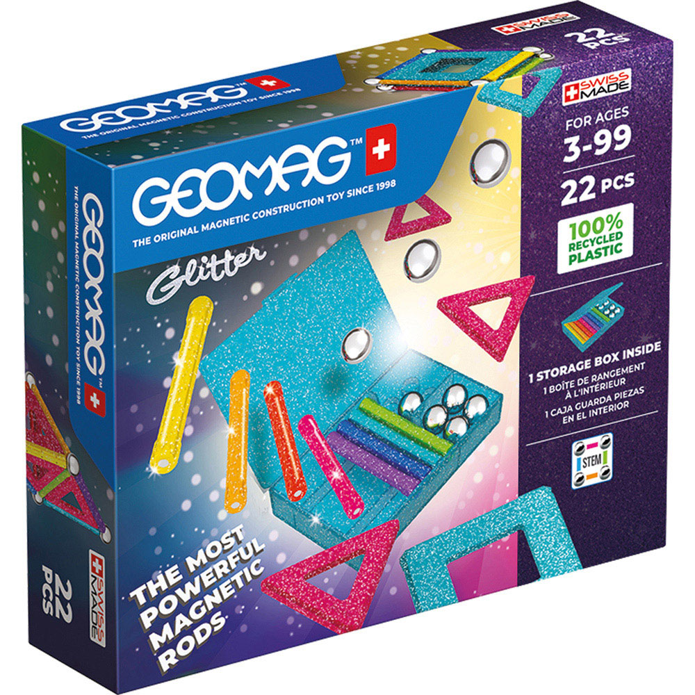 Geomag Glitter Panels Recycled Set 22 Piece Image 1