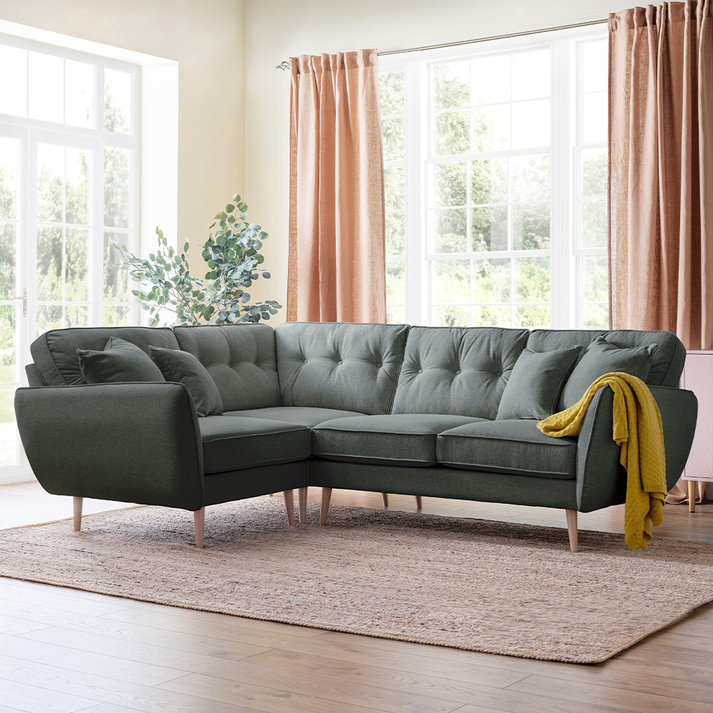 Opry Faro 4 Seater Button Back Slate Right Hand Corner Sofa Image 1