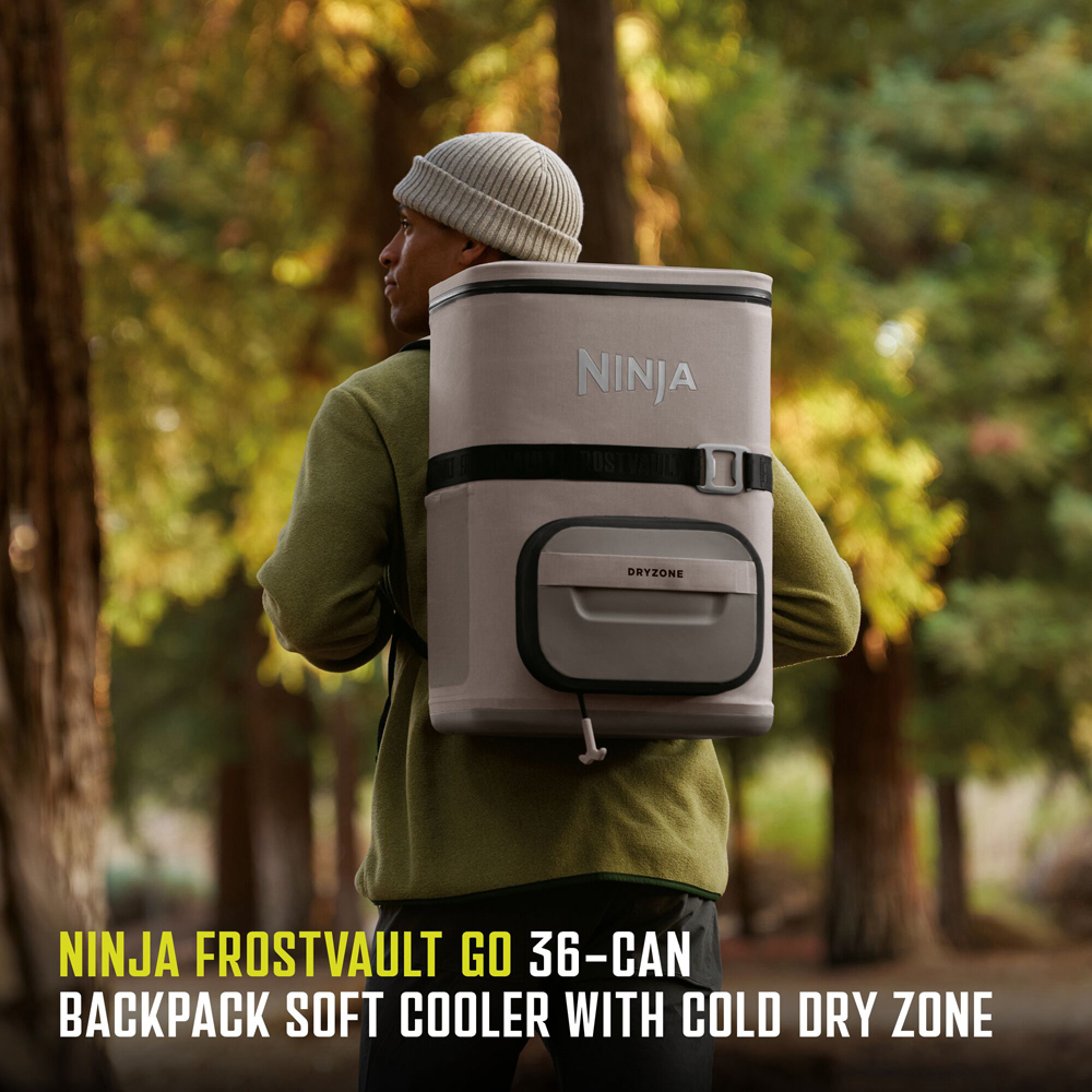 Ninja FrostVault Go Cream Leakproof Soft Cooler Backpack 23L Image 3
