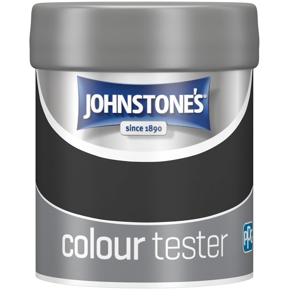 Johnstone's Black Matt Emulsion Tester Pot 75ml Image 1