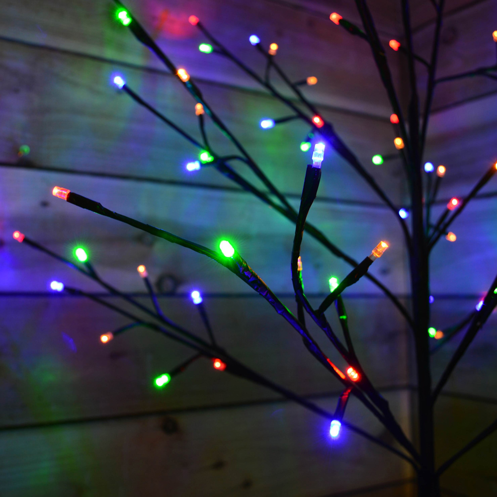 Premier Multi Colour LED Pre Lit Cherry Blossom Artificial Christmas Tree 5ft Image 3