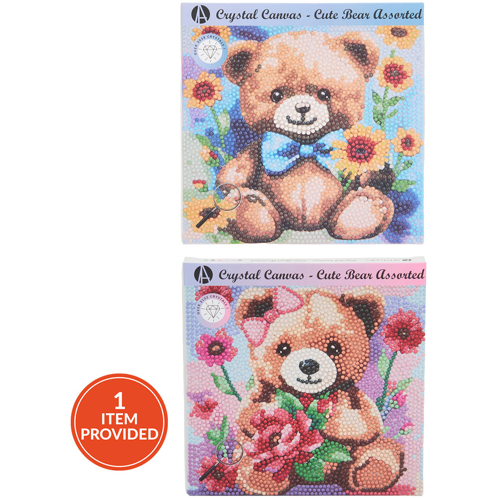 Cute Bear Crystal Canvas Kit Image 1
