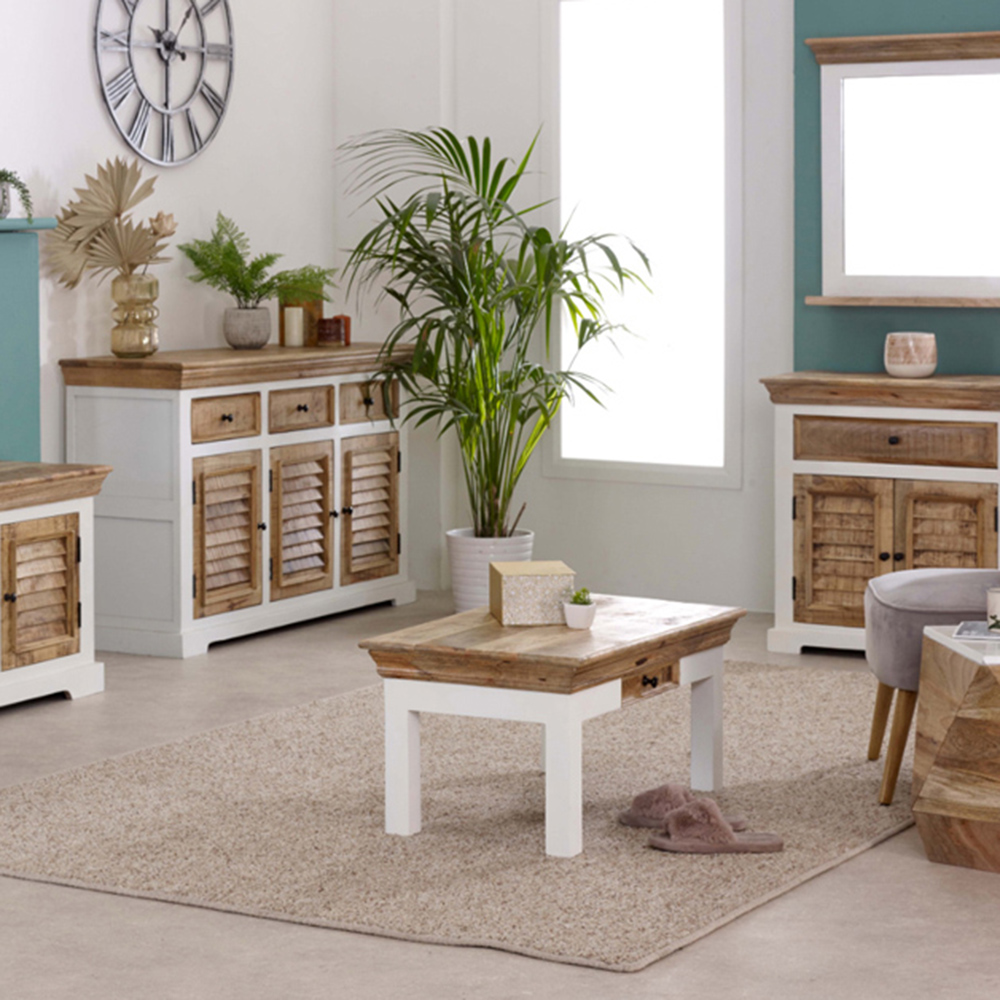 Brooklyn Alfie Single Drawer Solid Mango Wood Coffee Table Image 8
