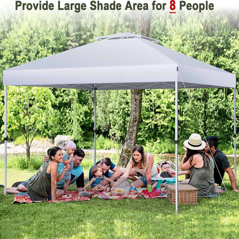 Costway 3 x 3m White Pop Up Gazebo with Double Vented Roof Image 5