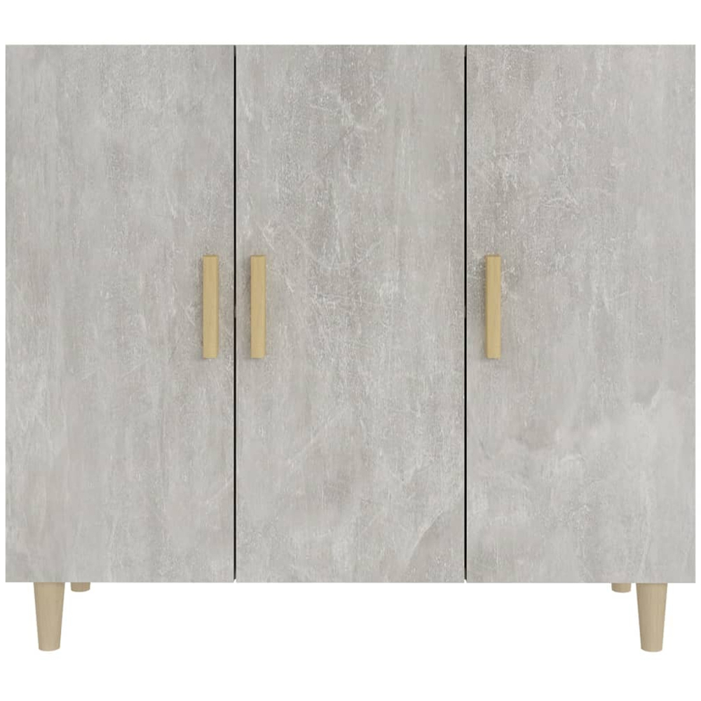 vidaXL 3 Door Concrete Grey Wooden Sideboard Image 5