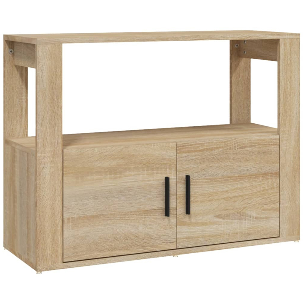 vidaXL 2 Door Single Shelf Sonoma Oak Sideboard Image 2