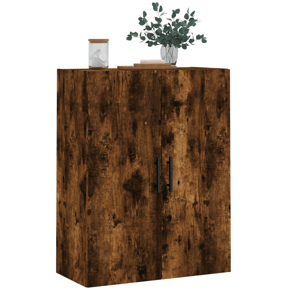 vidaXL 2 Door Smoked Oak Wall Mounted Cabinet Image 4