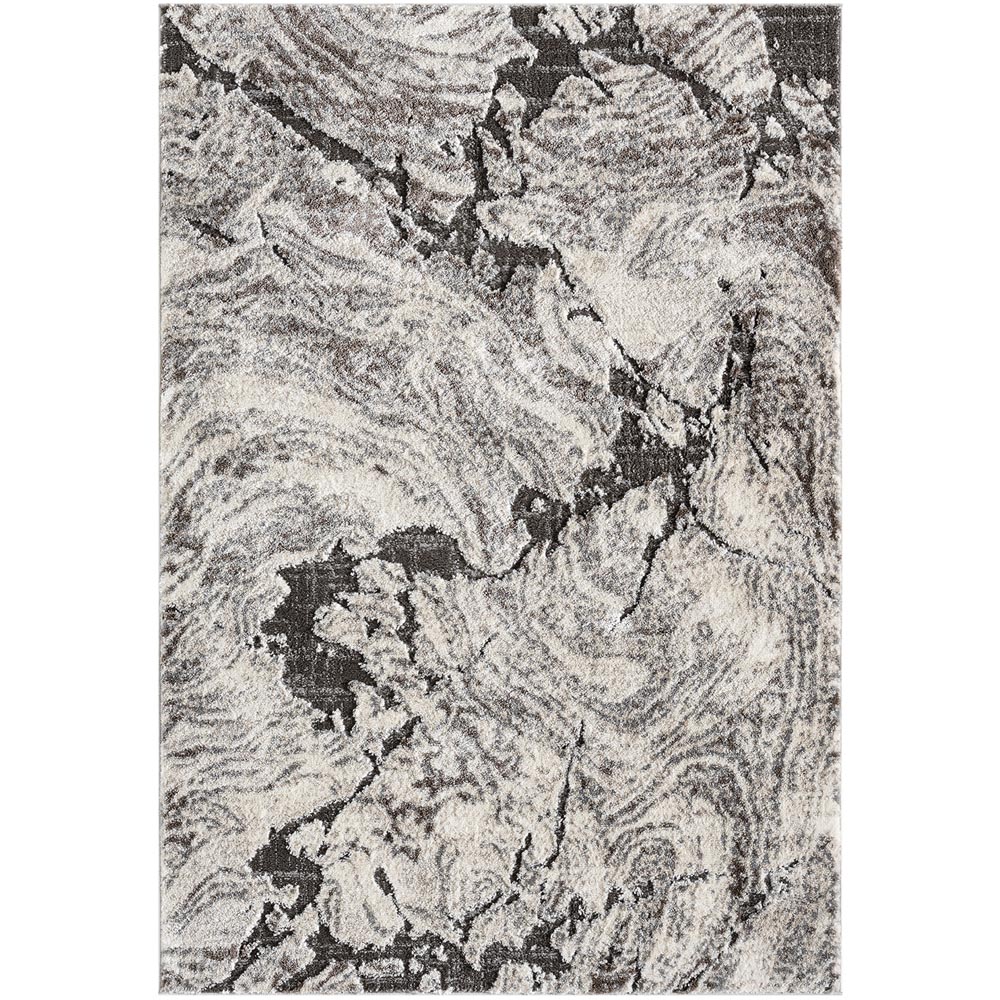 Desire Rugs Eleanor Grey Abstract Embossed Rug 200 x 290cm Image 1