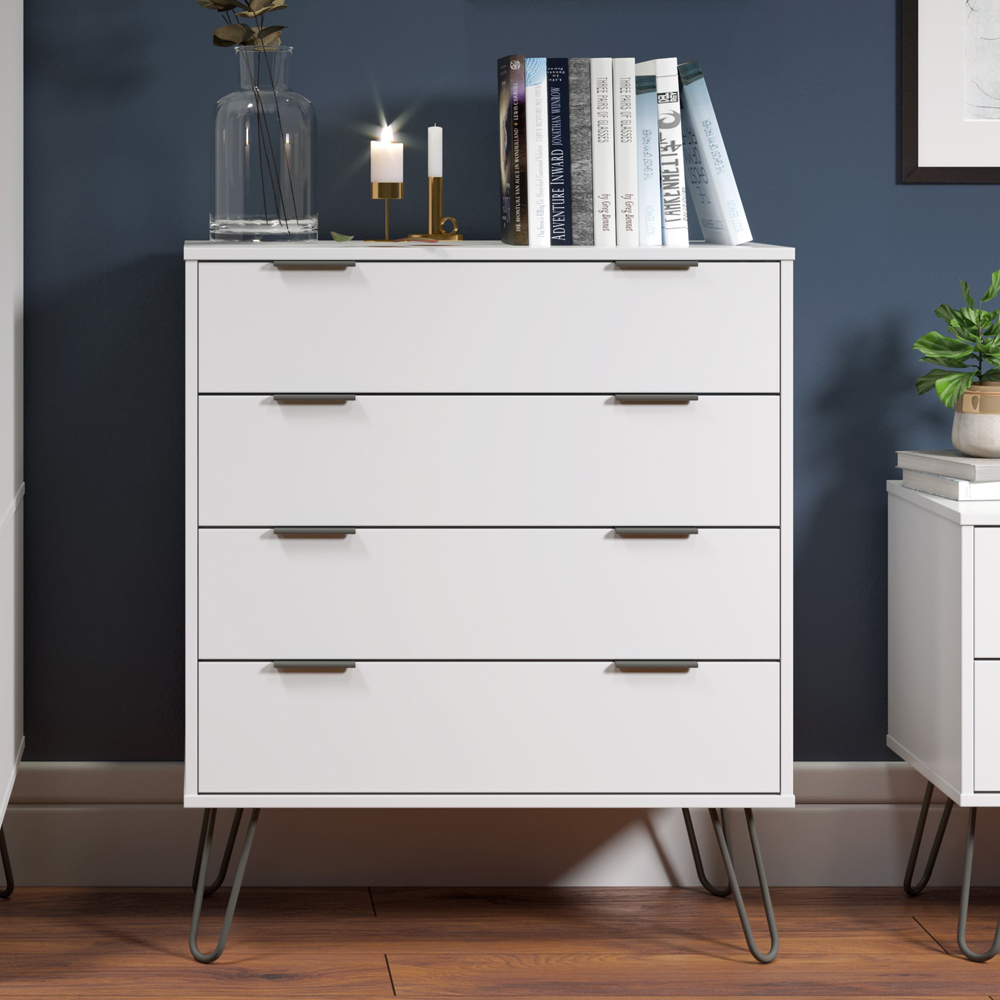 Core Products Augusta 4 Drawer White Chest of Drawers Image 7