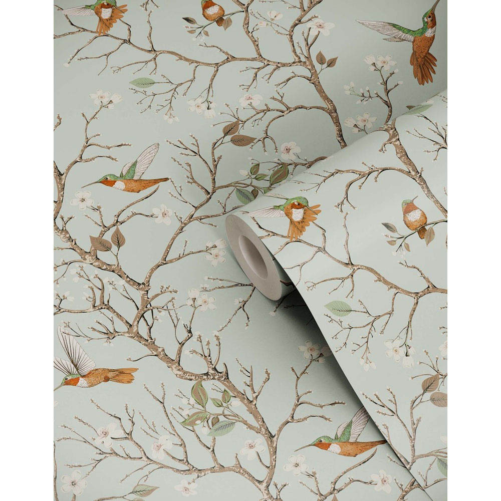 Bobbi Beck Eco Luxury Hummingbird Green Wallpaper Image 2