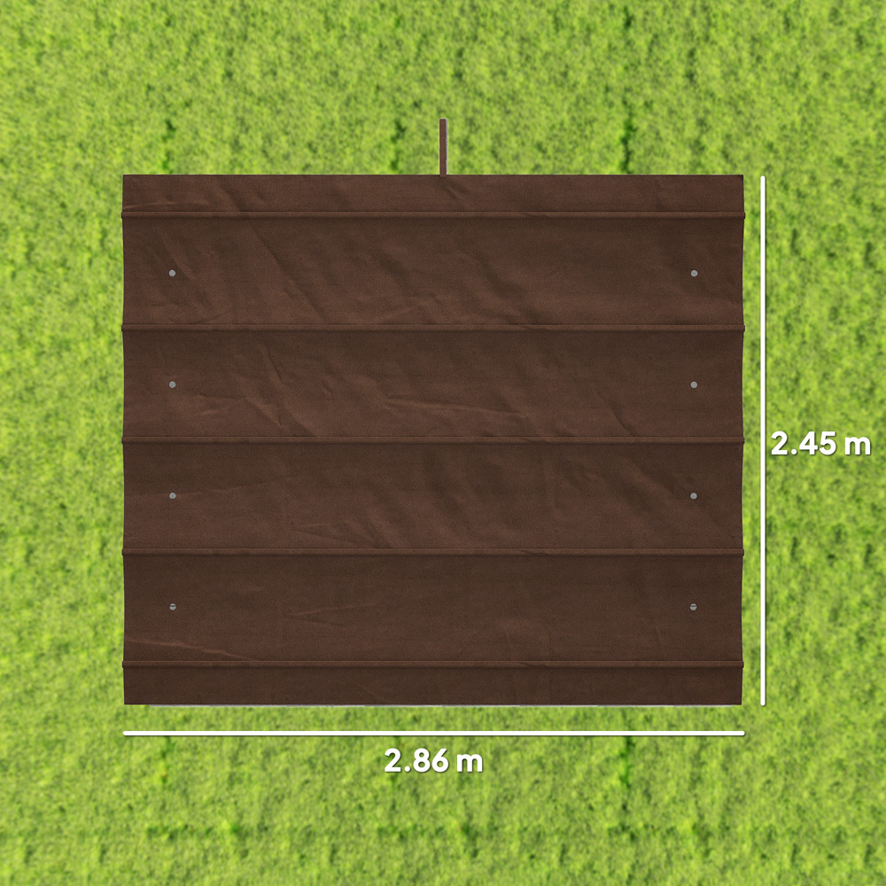 Outsunny 3 x 2m Coffee Retractable Sun Shade Pergola Roof Image 9