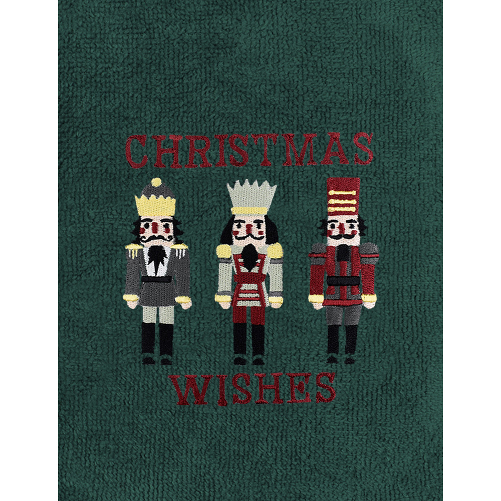 Noel Square Nutcracker Green Hand Towel 2 Pack Image 3