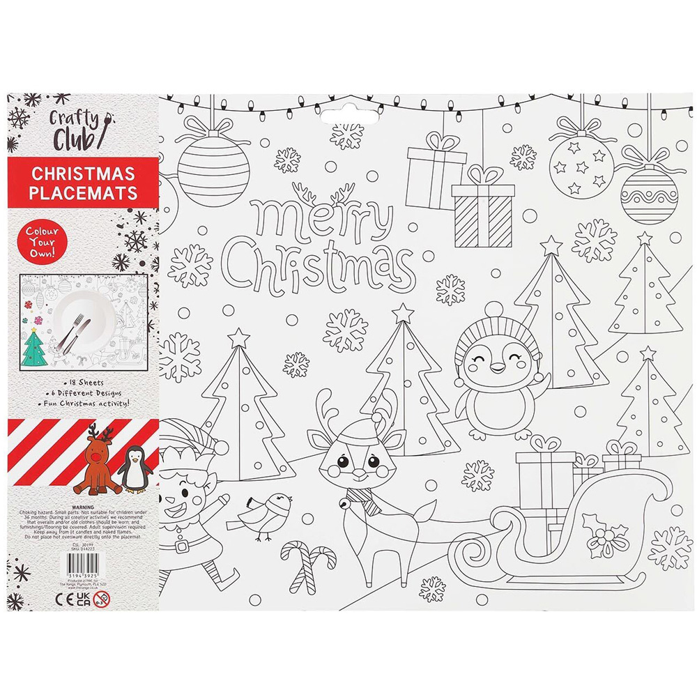 Crafty Club Colour Your Own Christmas Placemats Image