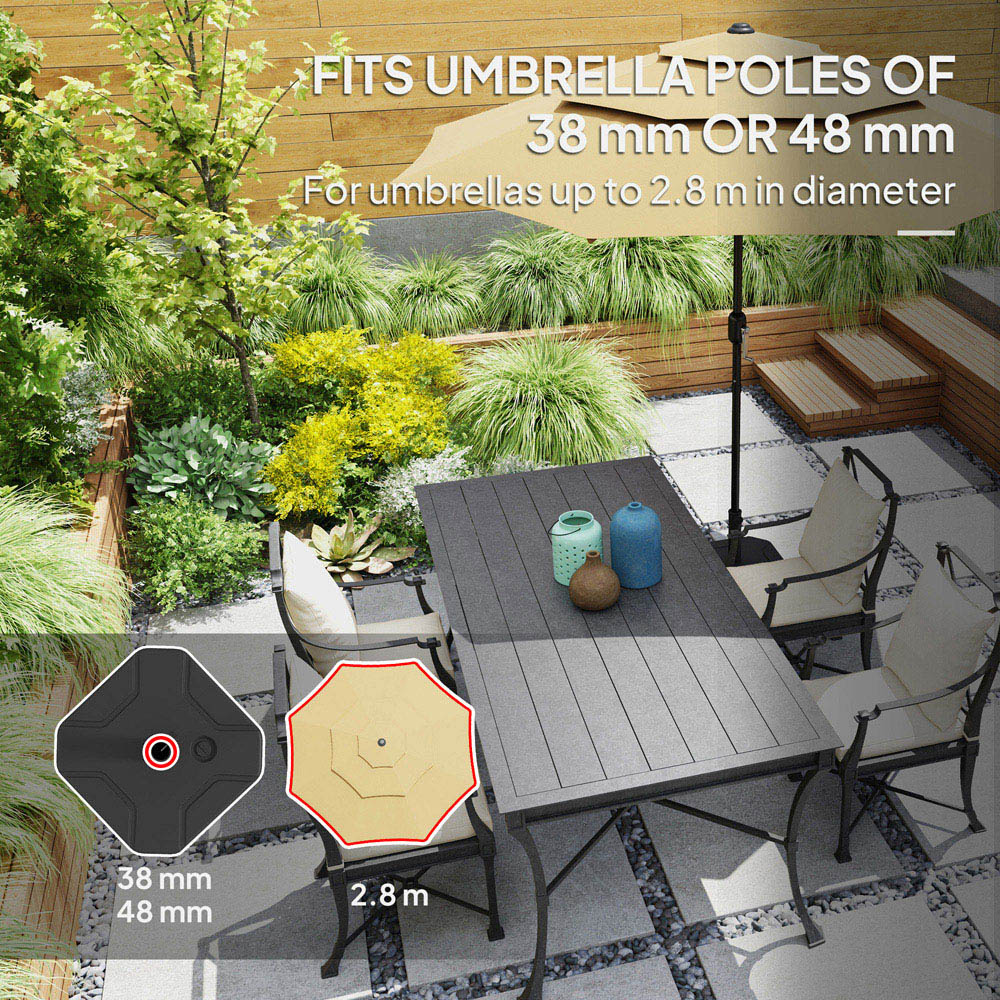 Outsunny Black Square Fillable Parasol Base Image 6