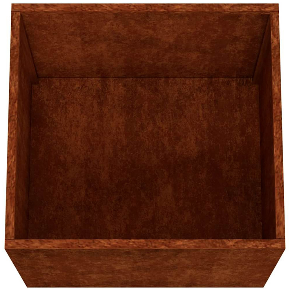 vidaXL Brown Corten Steel Garden Planter 49 x 47 x 46cm 2 Pack Image 4