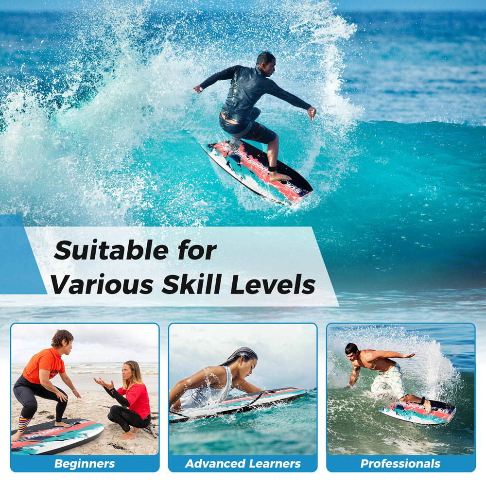 Costway Small Lightweight Body Board with Wrist Leash Image 8