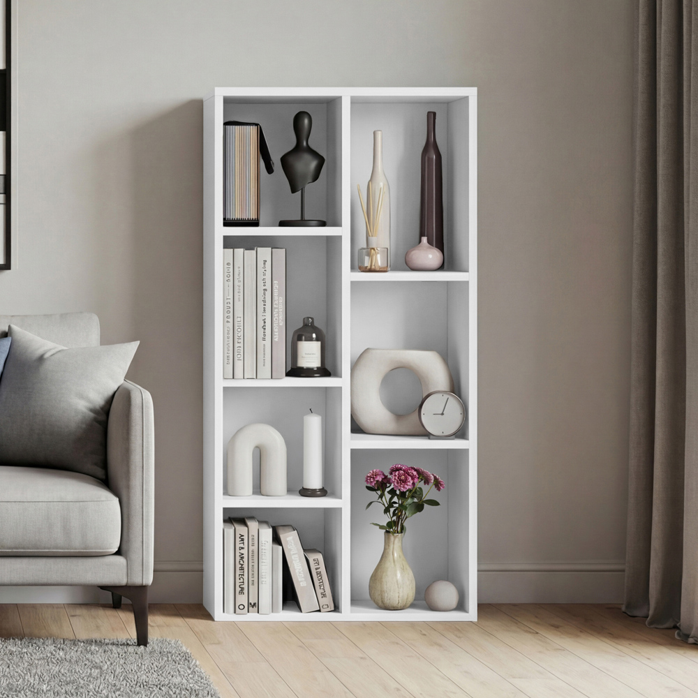 VIDA DESIGNS 7 Shelf White Cube Storage Unit Image 3