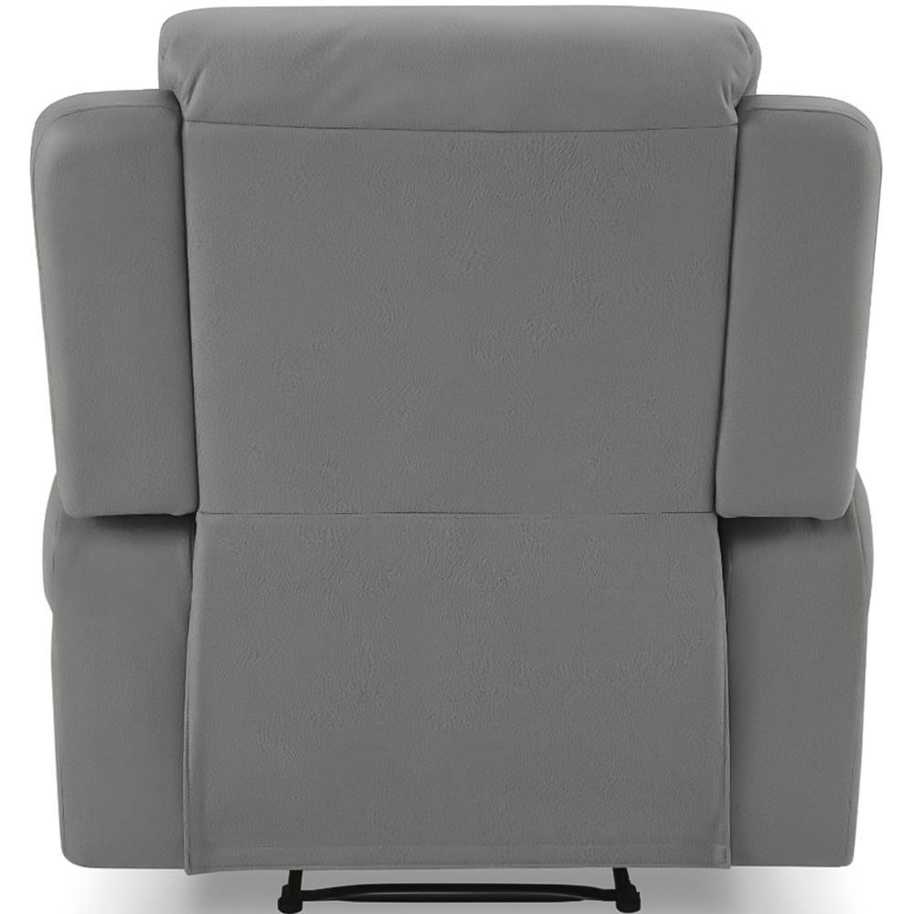 Home Detail Darius Single Seater Grey Air Leather Manual Recliner Sofa Image 7