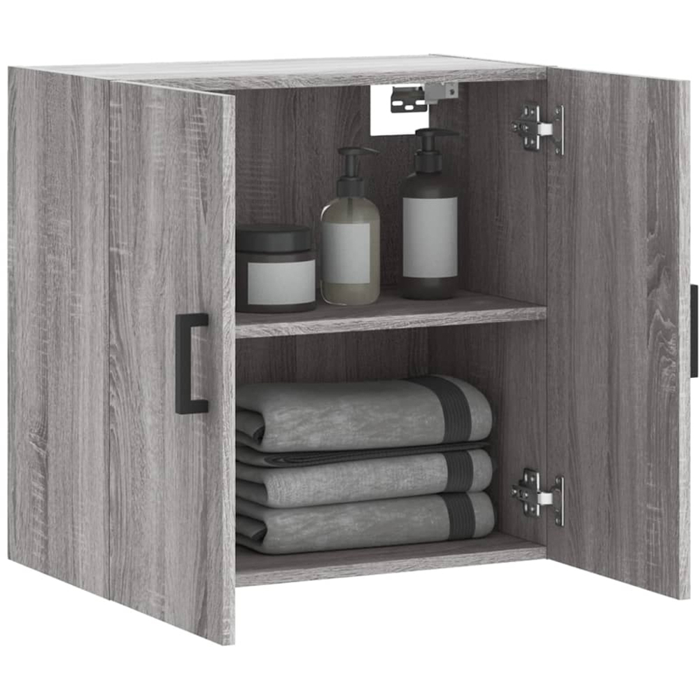 vidaXL 2 Door Grey Sonoma Oak Wall Cabinet Image 4