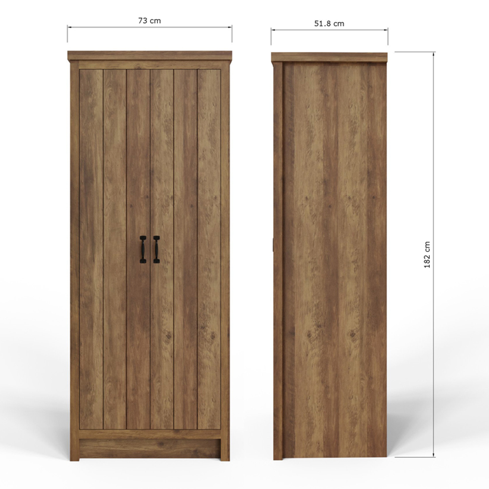 GFW Boston Knotty Oak 3 Piece Bedroom Furniture Set Image 7