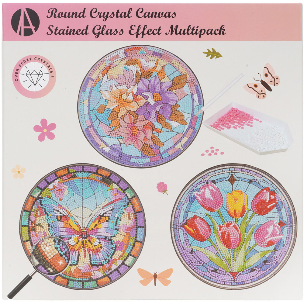 Crystal Canvas Stained Glass Effect Kit Multipack Image 1